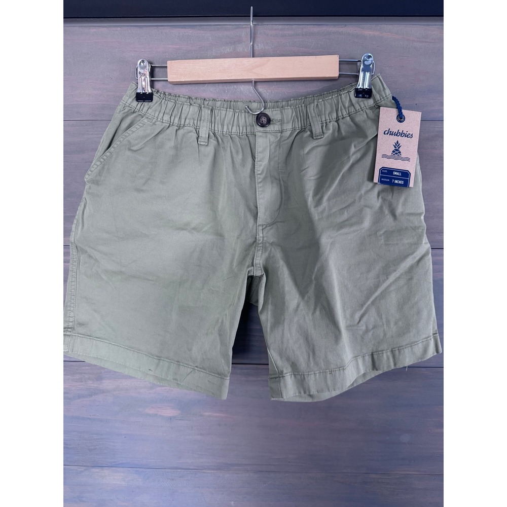 Chubbies The Hunters‎ 7" Originals Stretch Twill Shorts Green Small 012201-012